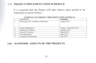 Project implementation schedule